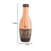 Copper Zebra Embossed Designer Bedroom Bottle – 1150 ML | Antique Finish Ayurvedic Water Jar with Leak-Proof Cap for Home, Office & Gifting