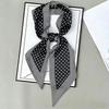 New Dotted Silk Scarf Headband Wraps Female Neckerchief French Scarves Printed Scarf Small Long Scarf 15*145cm