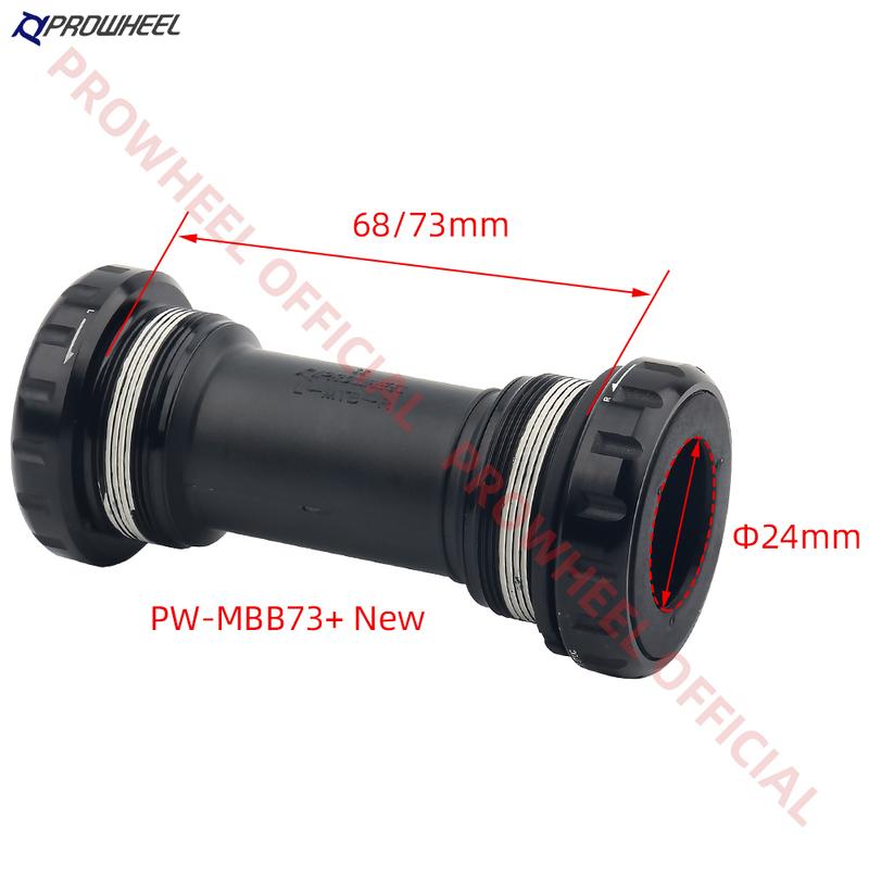 PROWHEEL Bicycle Bottom Bracket RBB68+ MBB73+ MBB68+ BB73+ Threaded Bottom Bracket MTB Bike Bearing MTB Sealed Bearing BB Part
