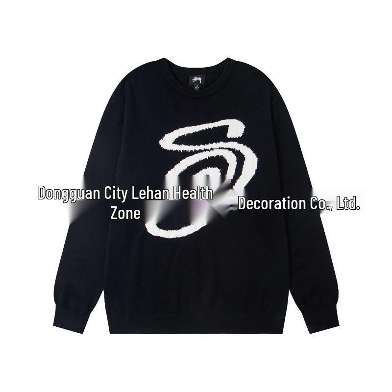 European-American Autumn 2026 Retro Waffle Knit Logo T-Shirt