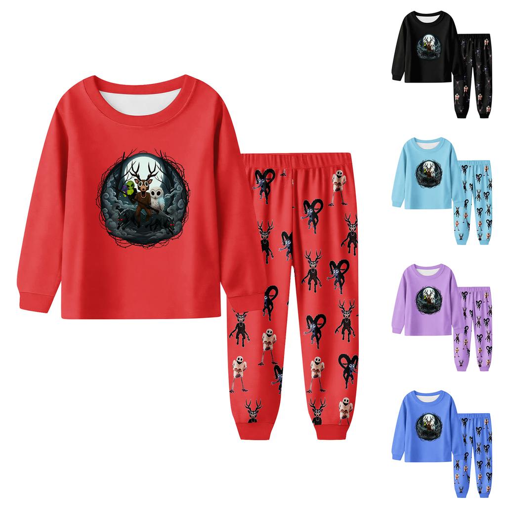 Children's Fashion Suit Skirt Round Neck Long Sleeve Top Pants