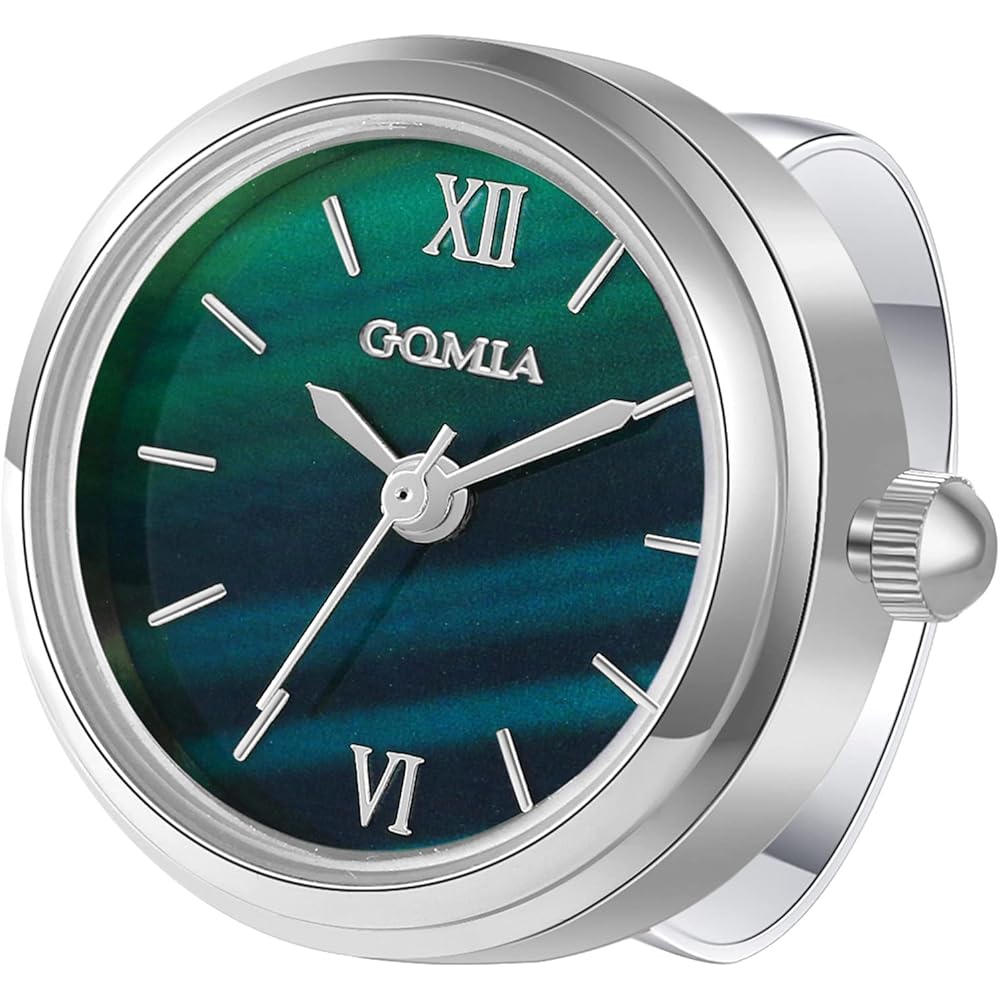 Silver Ring Watch Women s Analog Fashion Accessory Free Size 3ATM Waterproof Roman Style