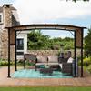Replacement Roof for 12 x 9 Ft Curved Outdoor Pergola Construction, Waterproof Sun Protection Awning for Patio and Balcony, UV-Resistant (Beige)