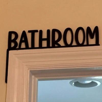 1 PC Exquisite Black Metal Wall Decoration Featuring English Letters. Ideal for Decorating Bathroom and Bedroom Door Frames