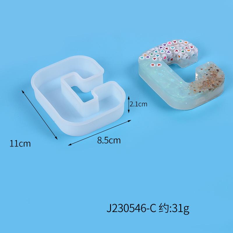 A-Z Alphabet Letter Shape Silicone Resin Casting Molds DIY Epoxy Resin Moulds