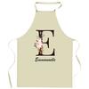 Planetee Tablier De Cuisine Emmanuelle Lettre | Cadeau Femme Pour Cuisinière Vêtement Blouse De Protection Barbecue Jardinage