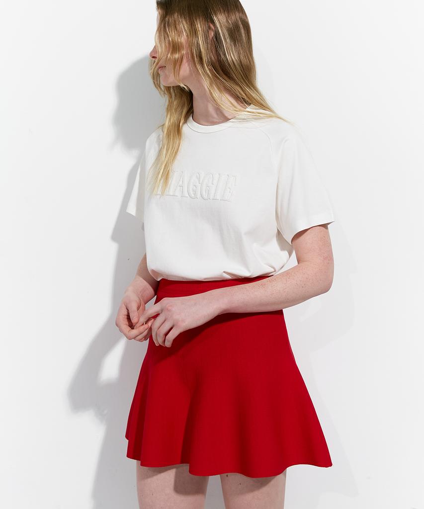 MAGGIE Tiered Skirt (Red)