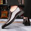 Designer New Men's Crocodile Pattern Metal Button Flats Shoes Moccasins Wedding Prom Homecoming Slip On Loafers Zapatos Hombre