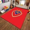 Red Royal Crest Carpet Design Suitable As a Non-slip Mat for the Living Room or Bedroom Sofa
