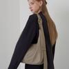 Momet Hyde Leather Hobo Bag Taupe Beige Leather Real Leather