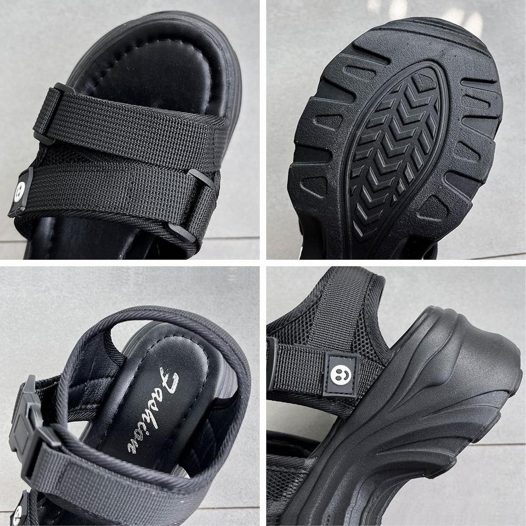 sandals for sports easy to walk 6cm heel [Magno] Thick-soled women, sandals, lightweight, in, shoes, (beige, 23.5 cm)