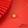 Vietnamese gold-plated necklace for women, long-lasting color, vintage heart-shaped imitation gold jewelry, copper alloy accessory, new clavicle