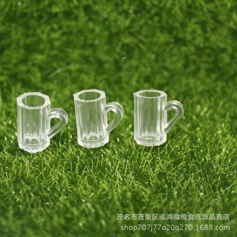 Japanese Dollhouse Accessories: Children's Pretend Play Educational DIY Mini Beer Mug Model.