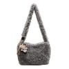 Plush Velvet Zipper Sweet Crossbody Bags for Women Cute Autumn and Winter 2026 New Solid Color Versatile Youth Shoulder Bags