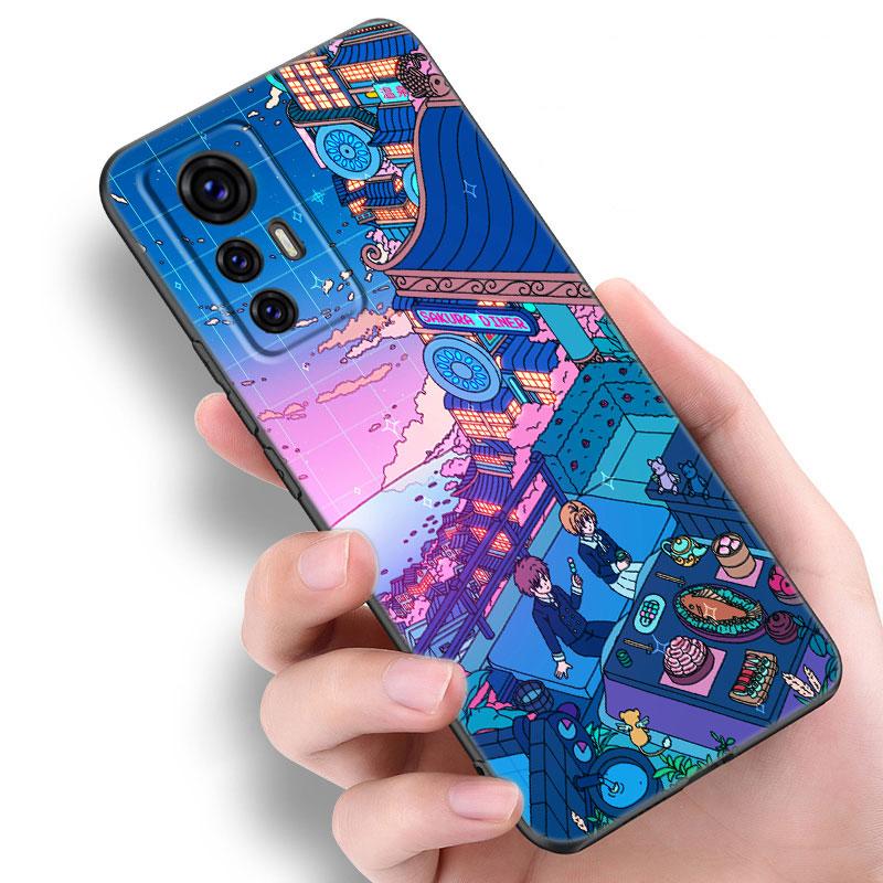 Umělecký Pixel Estetický Obal na Telefon Pro Xiaomi Mi A2 8 9 SE Note 10 10T 11 12 Lite 9T 11T 12S 12T Pro A3 6X 12X Měkký TPU Černý Kryt