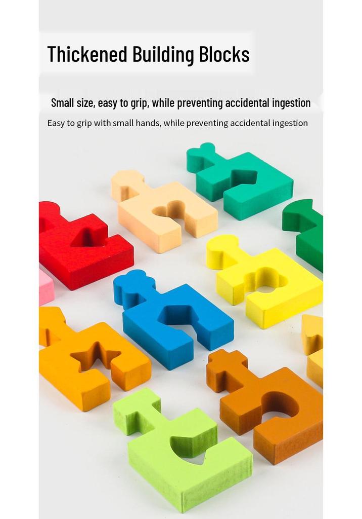 Montessori Geometric Shape Matching Blocks: Develop Hand-Eye Coordination & Logical Thinking in Kids