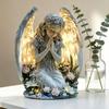 Acrylic Angel Statue Radiant Design Desktop Decoration Prayer Angel Acrylic Ornament  Cafe Decor