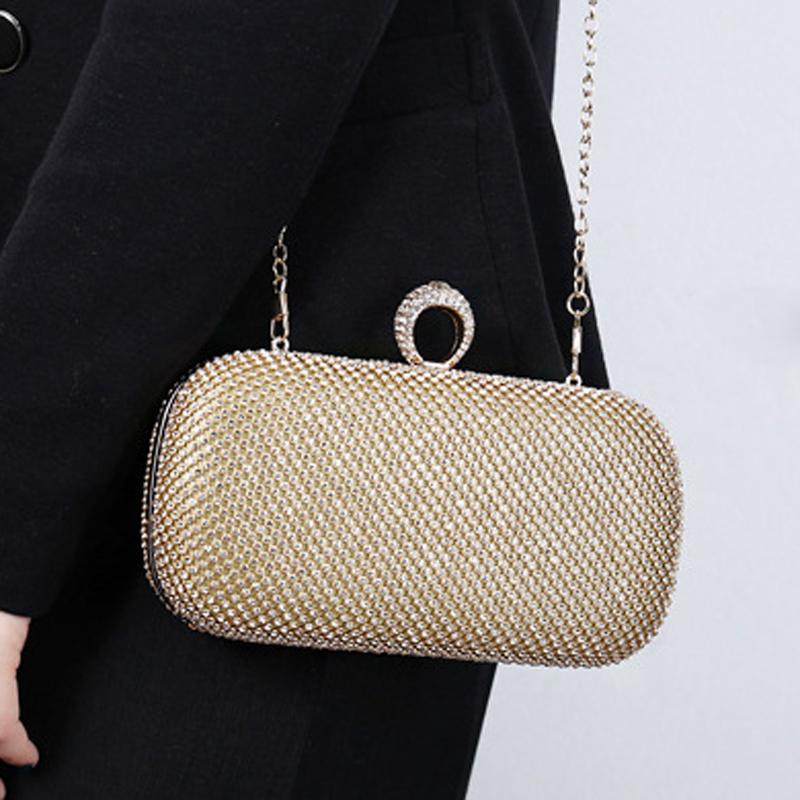 Gouden Cluch Portemonnee Luxe Crossbody Tas High-end Lente Handtassen 2026 Diamant Avond Ontwerper Luxe Merk Schouder Vrouwen Tas
