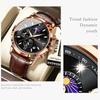Luxury Sports Watch For Men Waterproof Luminous Date Chronograph Man Wristwatch Leather Quartz Men's Watches