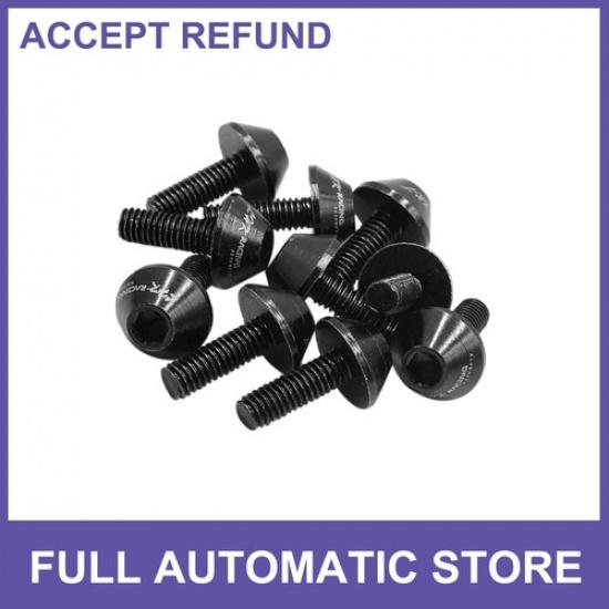 10pcs M6 Aluminum Alloy Hex Socket Head Motorcycle Fairing Fastene Screws
