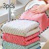 3PCS Kitchen Coral Velvet Dish Towel Rag Non-stick Oil Dish Cloth Double-sided Absorbent Thickening Scouring Pad