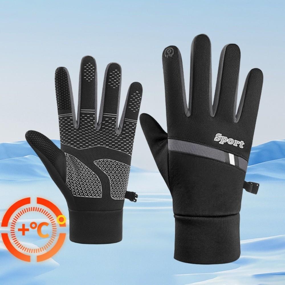 Lock Buckle Winter Cycling Gloves Warm Outdoor Gloves Mountaineering