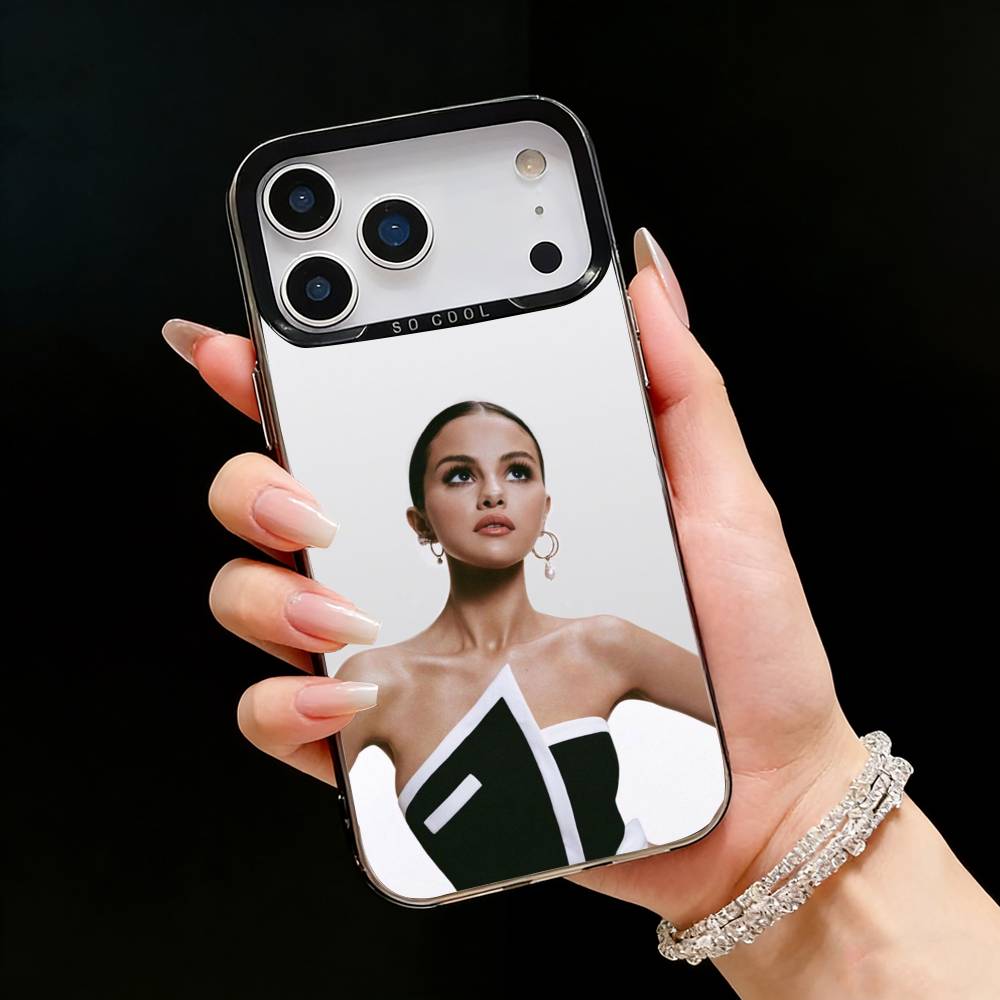 Singer S-Selena Gomez Phone Case For iPhone17, 16,15,14,13,12 Pro Max Black Candy Matte Shockproof Cover iPhone13PROMAX