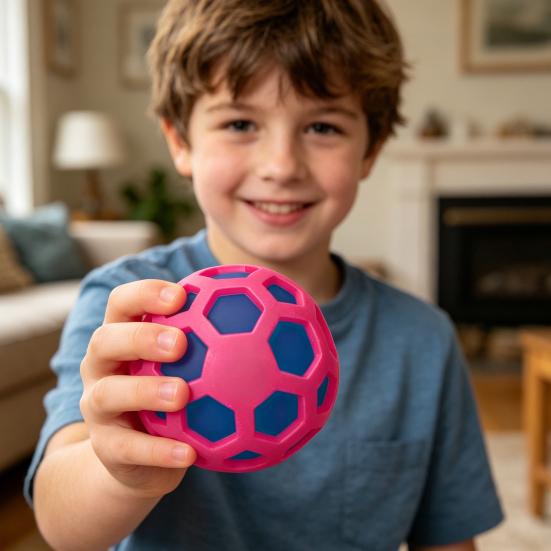 Slow Rebound Toy Colorful Grid Stress Ball, TPR Rising Fidget for Anxiety Relief, Palm-sized Reliever Soft Squeeze Decompression Ball Office