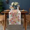 Easter Bunny Floral Linen Table Runner Holiday Party Decor Reusable Farmhouse Kitchen Dinning Table Runner Easter Decorations