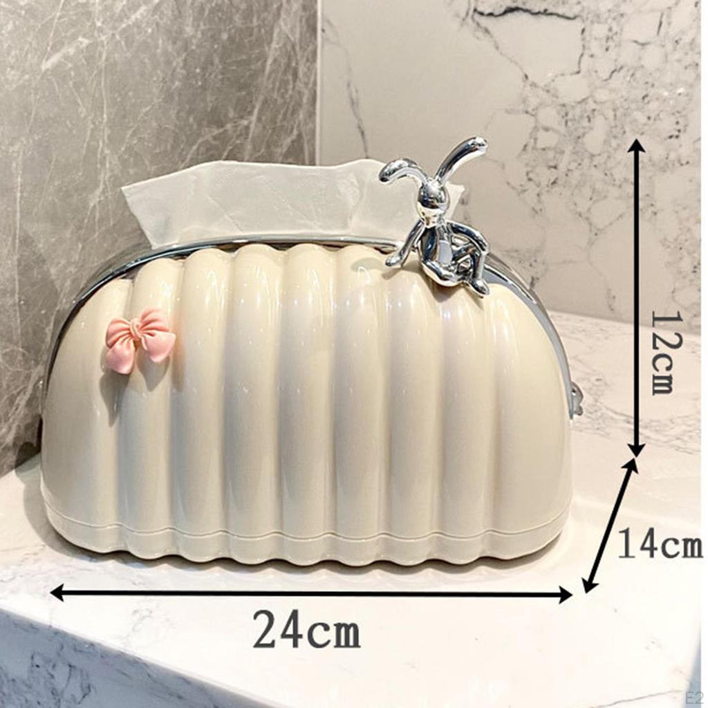 Facial Tissue Holder Sheet Paper Storage Shell Shape Canister Toilet Organizer for