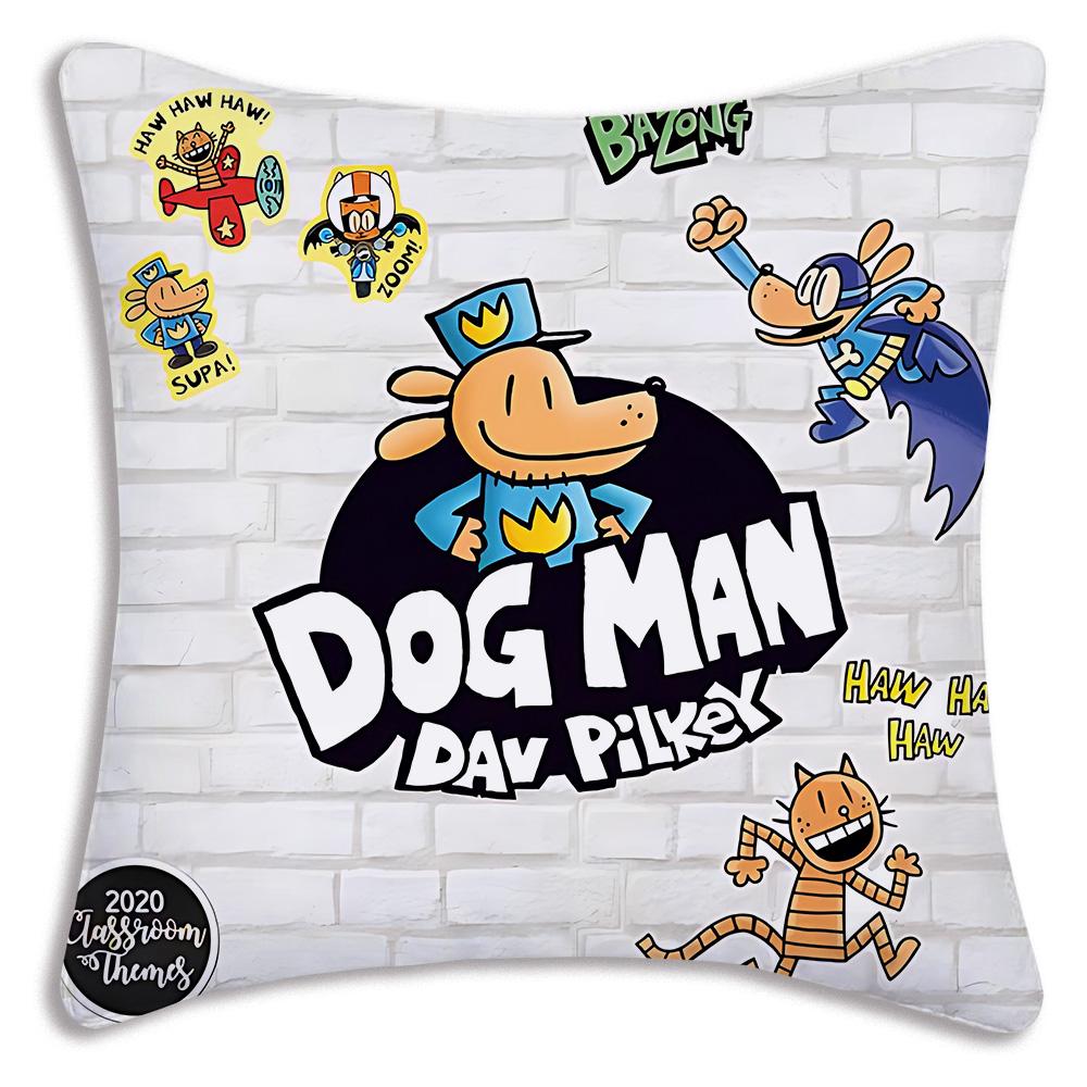 Anime For D-Detective Dog Pillow Covers Cartoon Sofa Decorative Home Double-sided Printing Short Plush Cute Cushion Cover