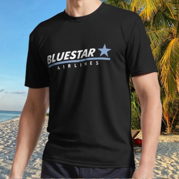 New Shirt Bluestar Airlines - Wall Str - Active Logo T-Shirt Funny Size S to 5XL S