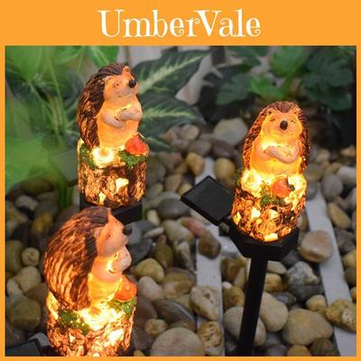 Solar Garden Led Hedgehog Figurine Lamp With Waterproof For Landscape Decoration