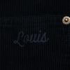 Louis Vuitton Authentic Japanese Domestic Model HFA03WHWY Gold Button Leather Patch Corduroy Coverall Jacket 44 Dark navyUsed