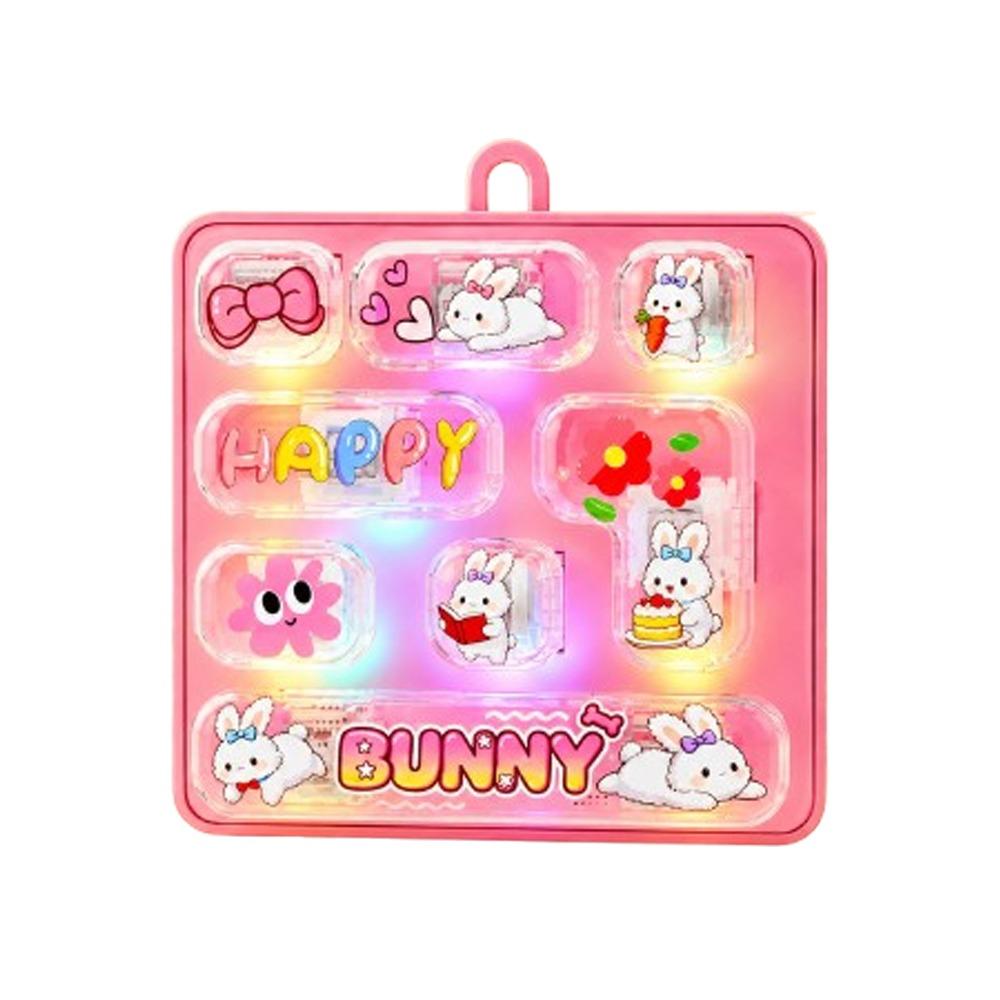 Animal Mechanical Fidget Keyboard Light-Up Fingertip Button Key Ring  Desktop Decor