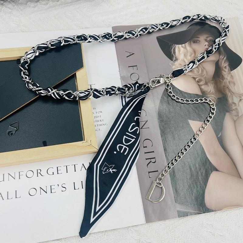 Small Fragrance Style Metal Waist Chain With Hook Closure For Casual Wear