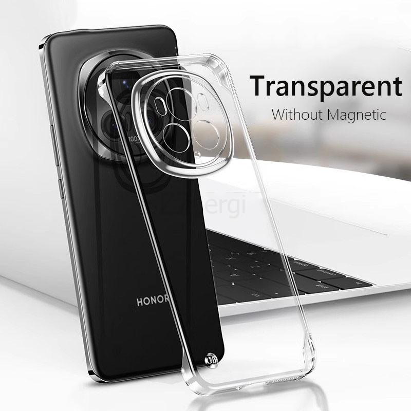 Bezrámečkový magnetický pro Magsafe tenký kryt pro Honor Magic7 Pro Magic 7Pro 5G bezdrátové nabíjení tvrdý zadní kryt