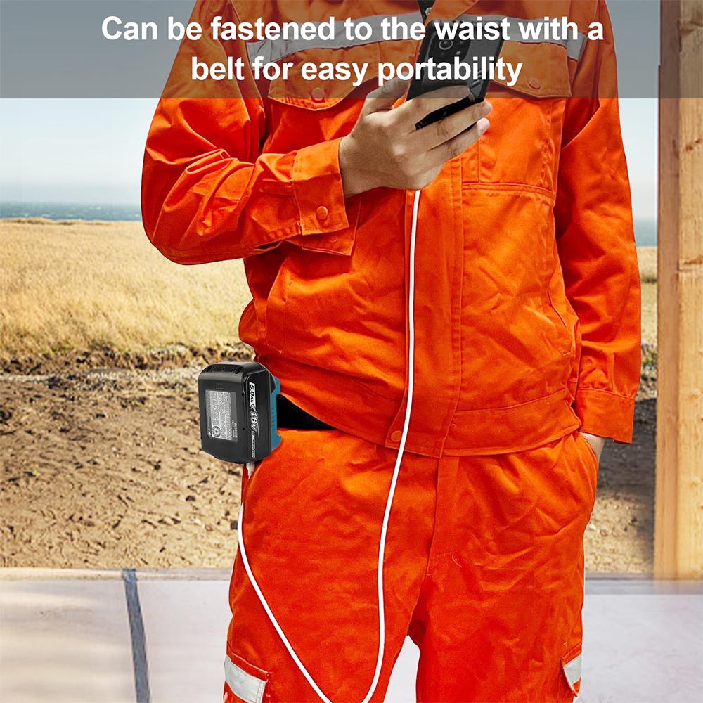 1pc For Makita 18V With USB With Type-C Battery Holder For Makita 18V Battery BL1840 BL1850 BL1860 Charger Adapter Fast Charging