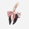 Elegant Hand-Woven Scarf Chain with Bow Decoration Pendant for Bag Strap Modification.