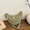 Korean version of high-value fashion solid color dumpling bag spring new simple shoulder bag casual nylon messenger bag