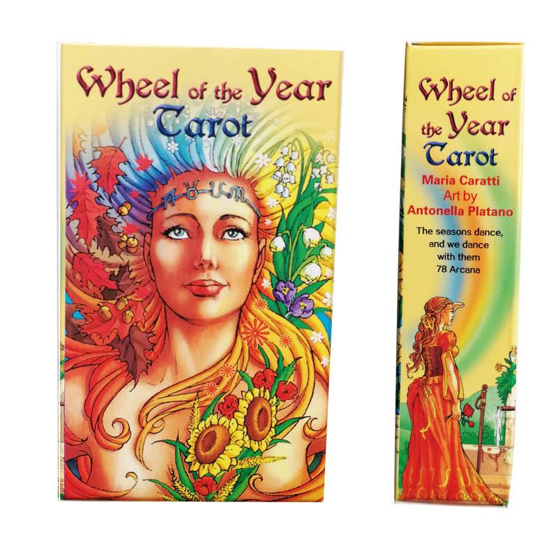 12*7cm Wheel of Year Tarot Cards with Paper Manual Board Games Deck Card