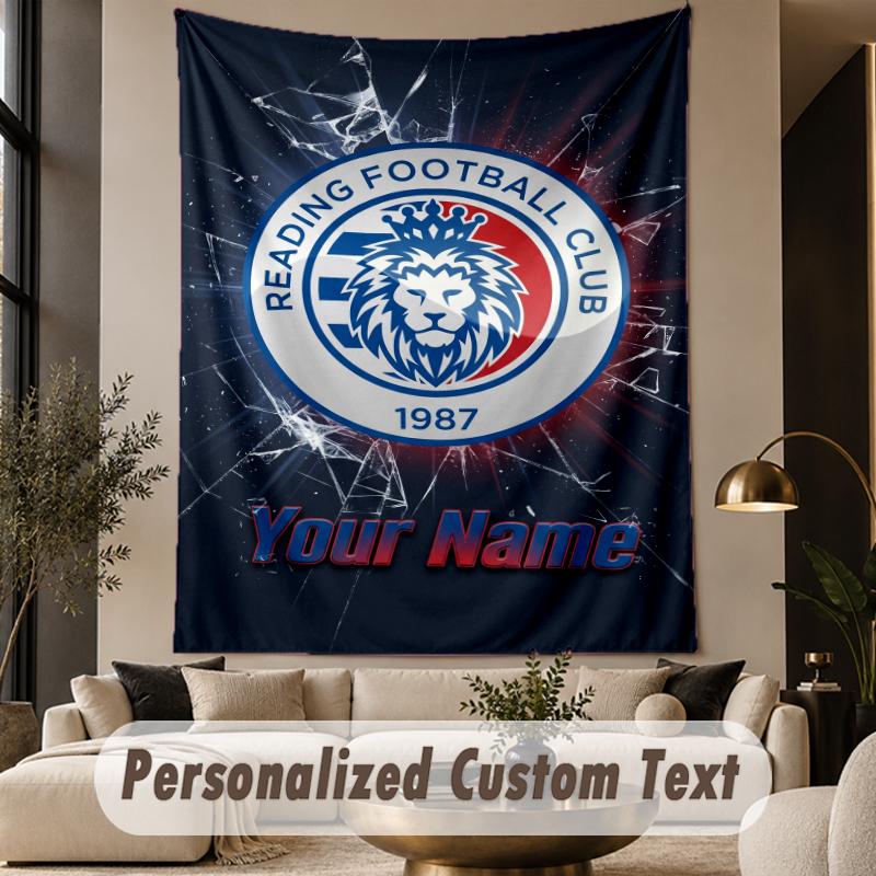 Custom Text Tapestry Reading FC Print Wall Tapestry Indoor Living Room Wall Decor