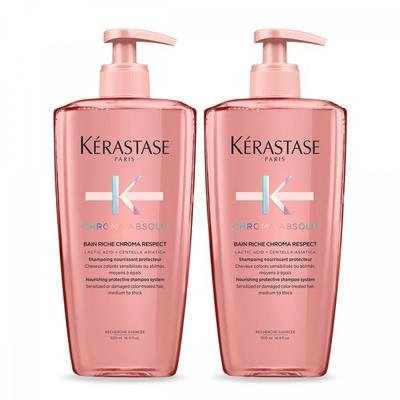 K Rastase Duo Sett Chroma Absolu Sjampo For Skadet Farget Hår 500ml