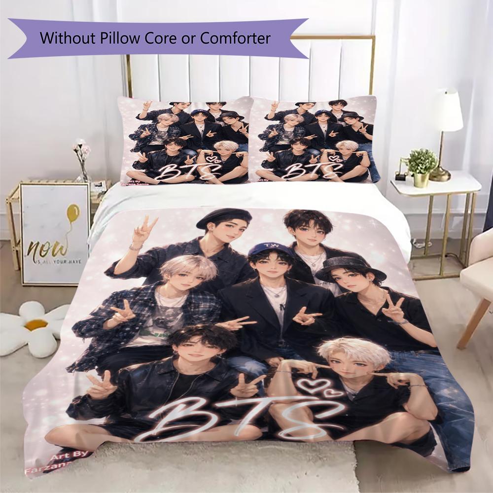 Love Love Threepiece Set 1 Duvet Cover 2 Pillowcase Without Core Without Core Soft And Comfortable Bedding Set Duvet Cover And Pillowcase