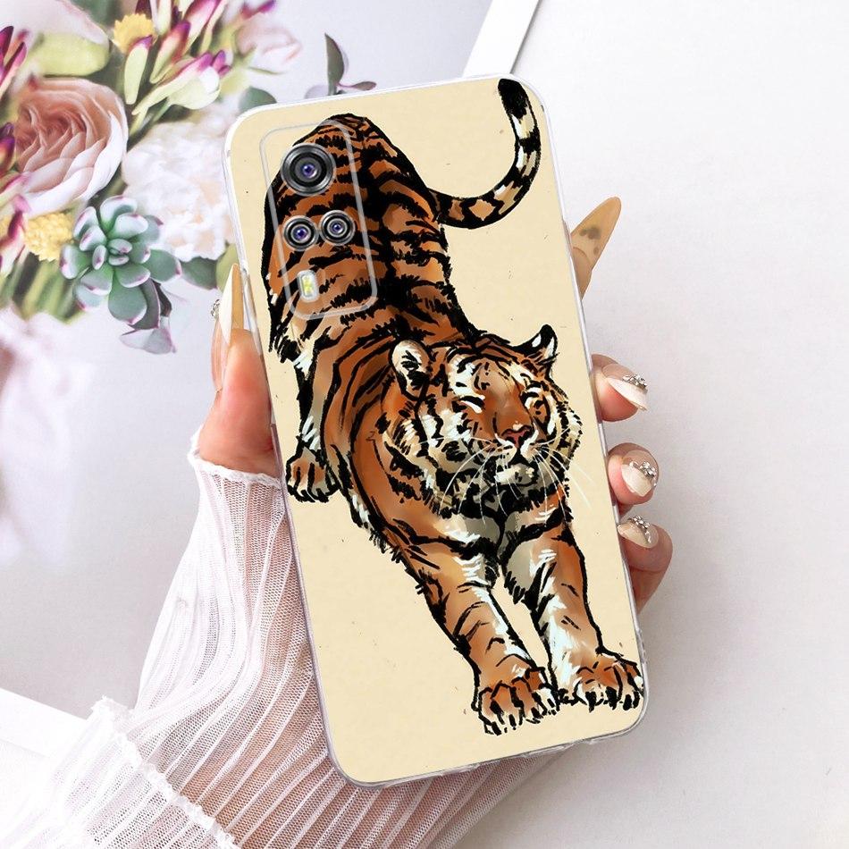 For Vivo Y51 V2030 V2031 Y51A Y31 Y33 Y53s 4G Cool Dragon Tiger Pattern Phone Case For Vivo Y51 2020 Soft Silicone TPU Cases