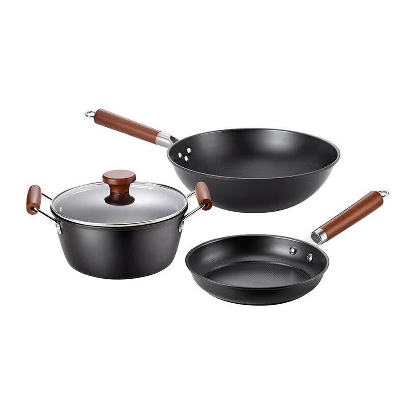 DESLON 3-Piece Non-stick Iron Cookware Set