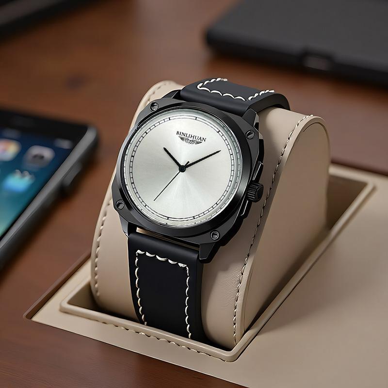JYL Men's Watch Fashion Minimalist Quartz Leather Band