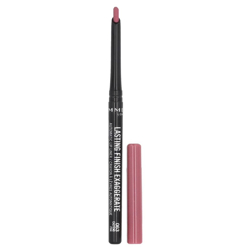 Rimmel London Crayon à lèvres automatique extractible Lasting Finish, 063 East End Pink, 0,012 oz (0,35g)