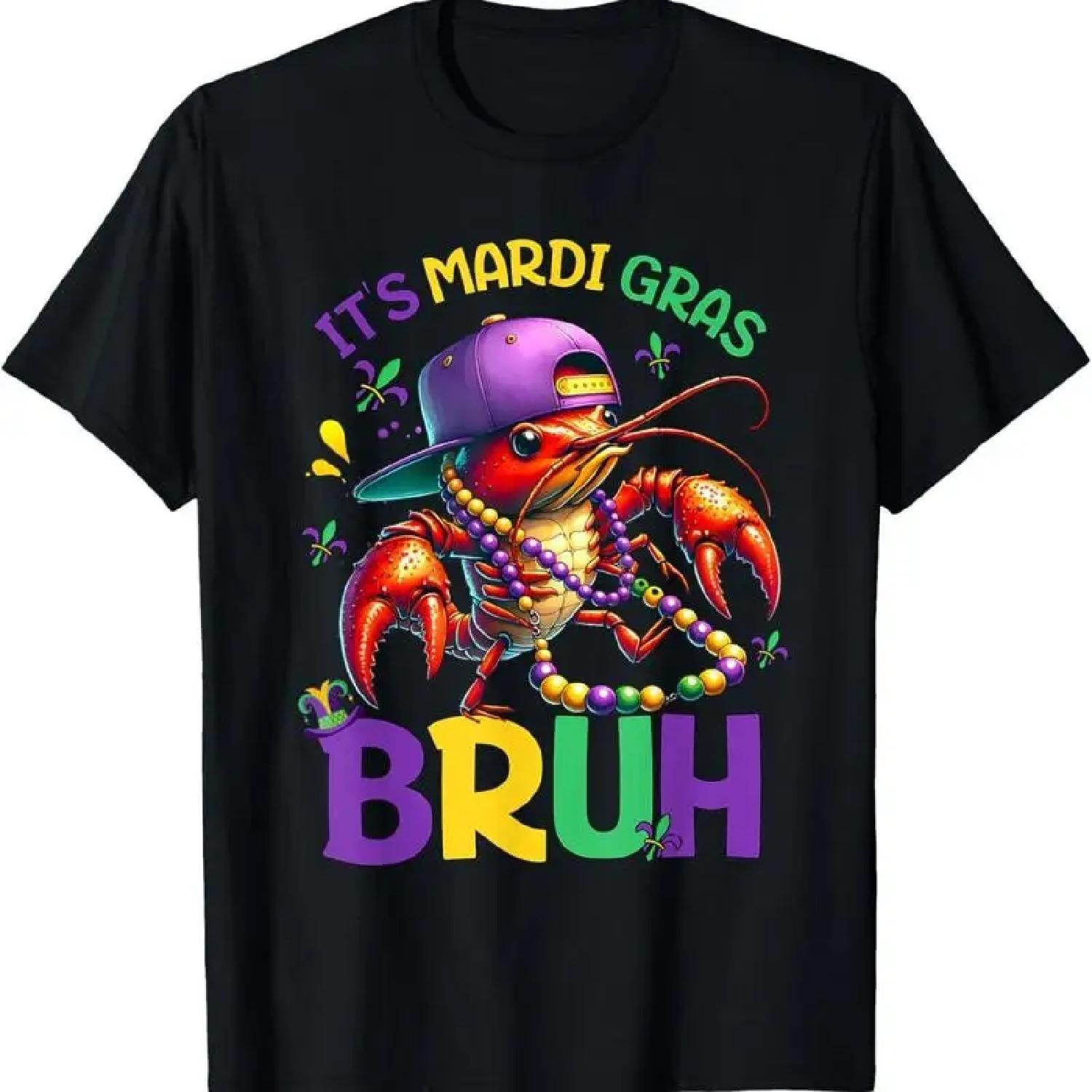 Bruh Mardi Gras Crawfish Boys Kids T Shirt S