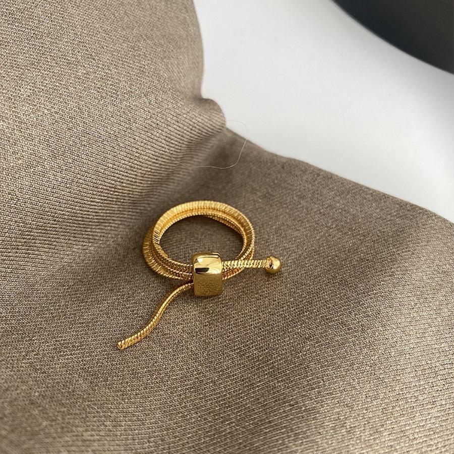 French snake bone chain multi-layer winding ring light luxury niche exquisite adjustable ring tide